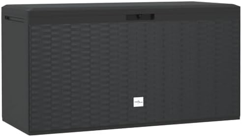 vidaXL Patio Storage Box Anthracite 44.9"x18.5"x23.6