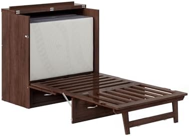 AFI, Northfield Murphy Bed Chest Twin XL with 6" Mattress, Burnt Amber