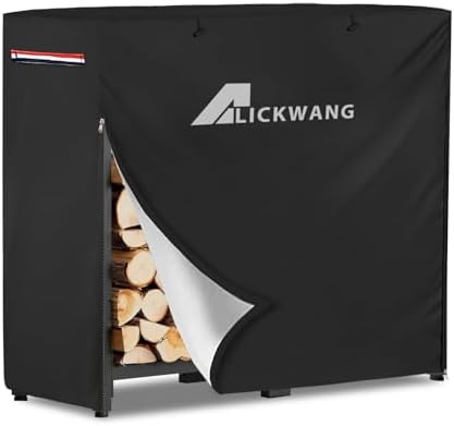 Outdoor Waterproof 34 Inch Small Firewood Rack Cover with Zipper