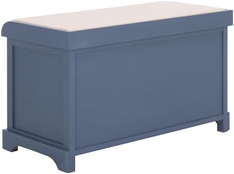 SAFAVIEH Freddy Wood Storage Bench, 33" Farmhouse Blue AMH5736K
