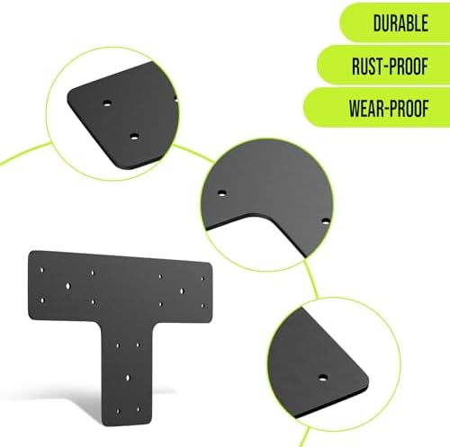 T Post Timber Brackets 4PCS, 12x8 Heavy Duty for 4x4 6x6 Lumber