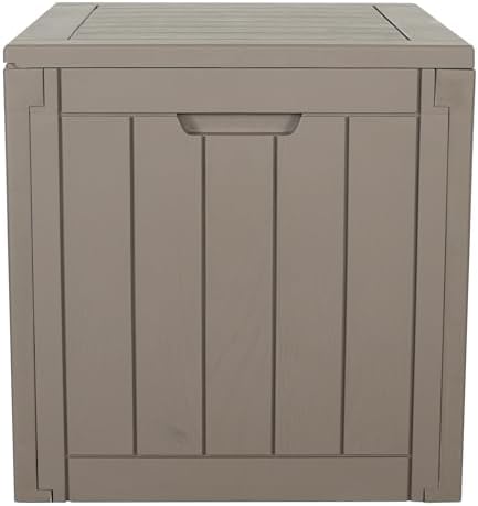 BTEXPERT Indoor Outdoor Storage Box, 30 Gallon Resin Deck Container for Packa...