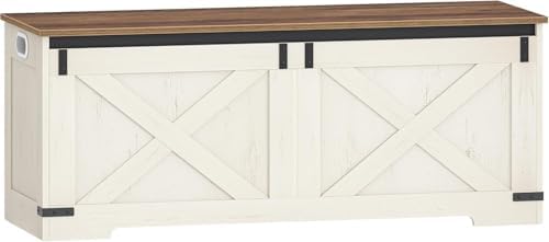Hzuaneri 47" Farmhouse Storage Chest and Bench | 59 Gal | 330lb Seat