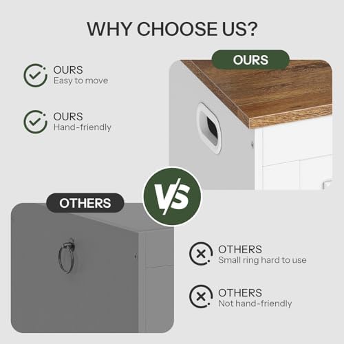 CHOEZON Storage Bench, 47.2" Large Wooden Storage Chest with Safety Hinge