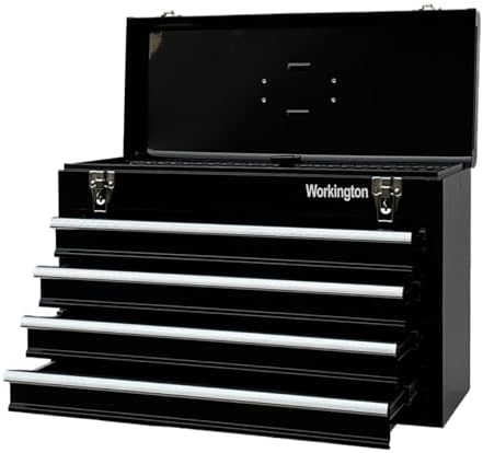 Workington Portable Metal Tool Chest with 4 Drawers, 20" 4-Drawer Tool C...