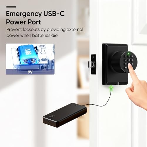 Fingerprint Smart Keyless Entry Door Lock Knob Biometric Keypad Digtal Lock