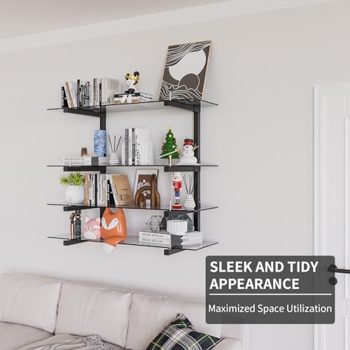 Lumber Storage Rack Wall Mount, Foldable 4-Level Wood Storage Rack