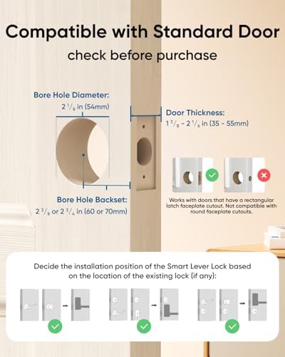 eufy Security Smart Lock C33, Keypad Door Lock with Handle, Built-in Wi-Fi
