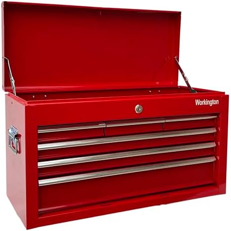 Workington Portable Metal Tool Chest with 6 Drawers, 24" 6-Drawer Tool C...