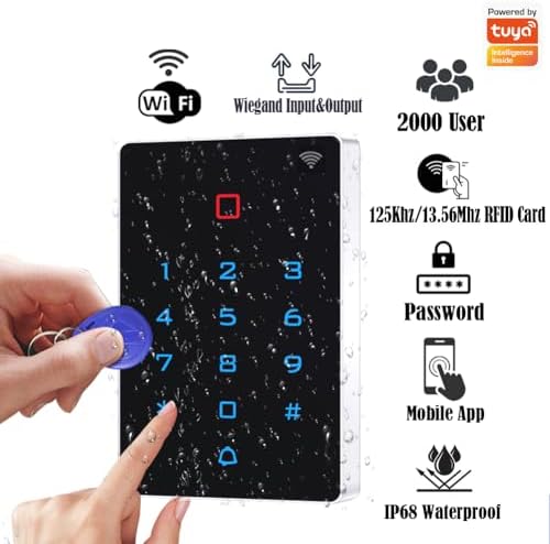 WiFi Work with Tuya Mobile APP,125khz Card,WiFi Access Control keypad,Door Lo...