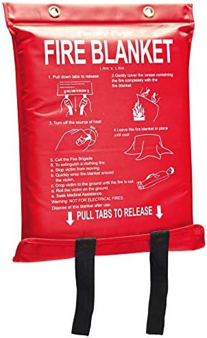 ISOP Fire Blanket for Home & Kitchen (47" x 70"), 2-Pack Heavy ...