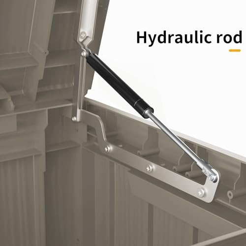 Outdoor Storage Box Waterproof, 150 Gallon Lockable Resin Deck Box Large, Pat...