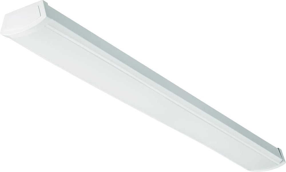 Lithonia Lighting 4 Foot LED Light Fixture, Low-Profile LED Wraparound Flush