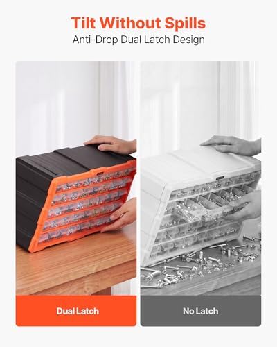 VEVOR 40-Drawer Storage Organizer, Plastic, Drawer Storage Cabinet for Garage...