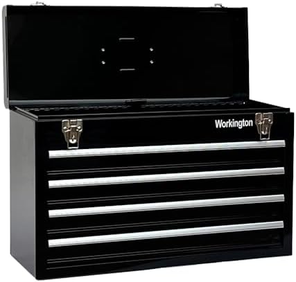 Workington Portable Metal Tool Chest with 4 Drawers, 20" 4-Drawer Tool C...
