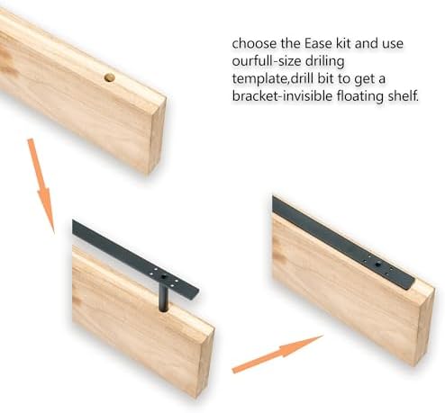 53'' Heavy-Duty Hidden Floating Shelf Bracket โ 210 LBS Max Load (Mou...