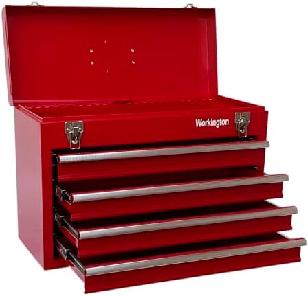 Workington Portable Metal Tool Chest with 4 Drawers, 20" 4-Drawer Tool C...
