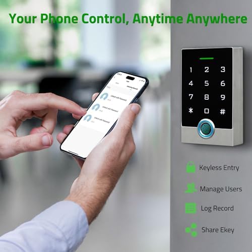 Wireless WiFi TUYA Access Control System, Fingerprint Password ID Keypad