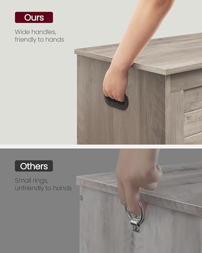 VASAGLE Storage Chest, 39.4 Inches Width Bench with 2 Safety Hinges