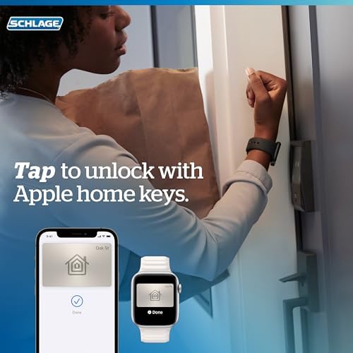 Schlage Encode Plus Smart WiFi Deadbolt Lock, Tap to Unlock, Matte Black