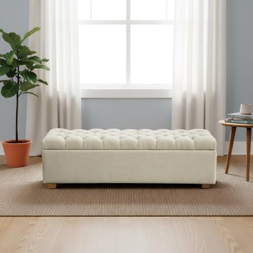 Chifee & Vingol 60" Ottoman with Storage Oversized End of Bed Storag...