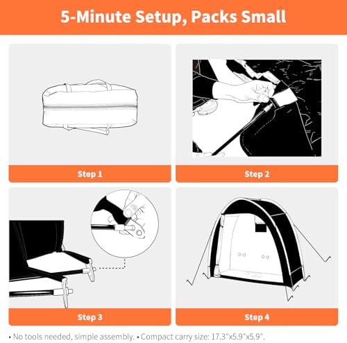 Anti-Theft Bike Storage Tent, PU5000 Waterproof Shed for 2 Bikes