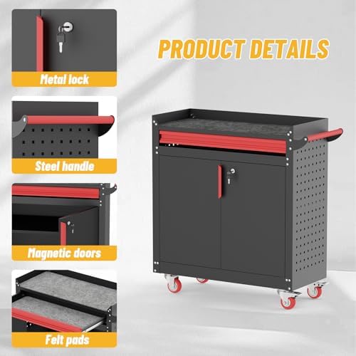 Eltean Rolling Garage Cabinets,Garage Storage Cabinet with Wheels