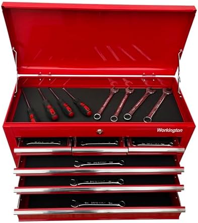 Workington Portable Metal Tool Chest with 6 Drawers, 24" 6-Drawer Tool C...