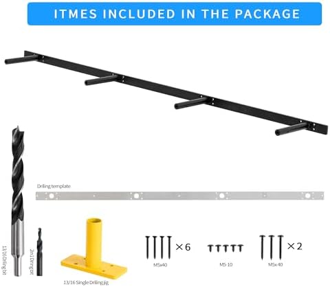 53'' Heavy-Duty Hidden Floating Shelf Bracket โ 210 LBS Max Load (Mou...
