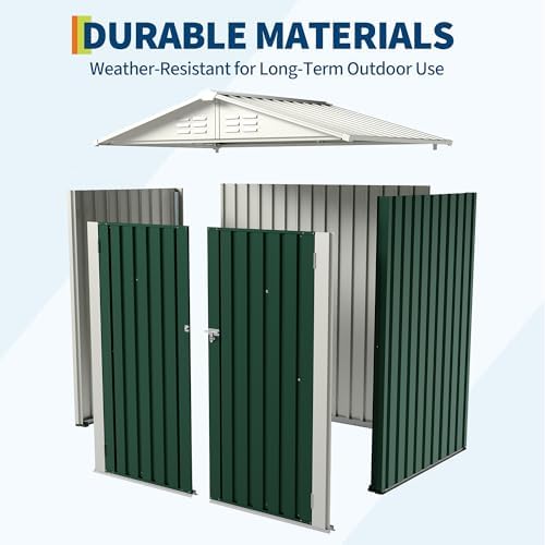 Garvee 6x4 FT Storage Shed – 130 Cu Ft, Sloped Roof, Weatherproof