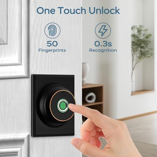 GeekTale Fingerprint Deadbolt with App, Smart Deadbolt Lock