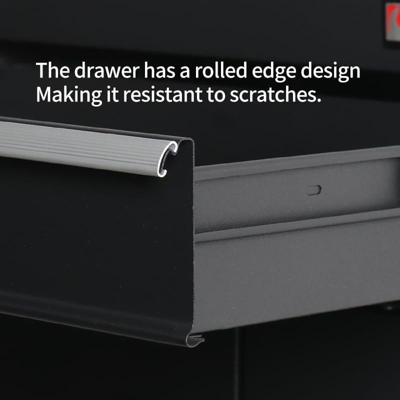 1 Drawer Tool Chest Heavy Duty Cart Steel Rolling Tool Box with Lockable Door...