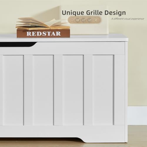 VANKILEY 47.2" Storage Chest Extra Large, Storage Bench.(White)