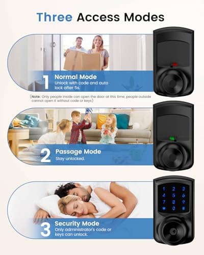 Keyless Entry Door Lock Keypad Smart Knob Electronic Digital Code 4 Pack