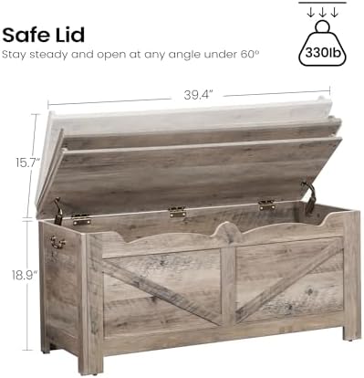 Hzuaneri 39" Storage Chest | Stuffed Animal and Blanket Storage for Bedroom