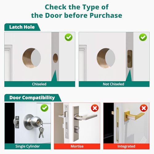 AkaGear DS10 Fingerprint Keypad Door Lock with Handle Set, Bronze