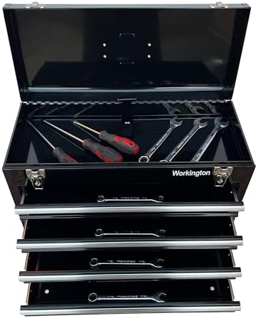 Workington Portable Metal Tool Chest with 4 Drawers, 20" 4-Drawer Tool C...