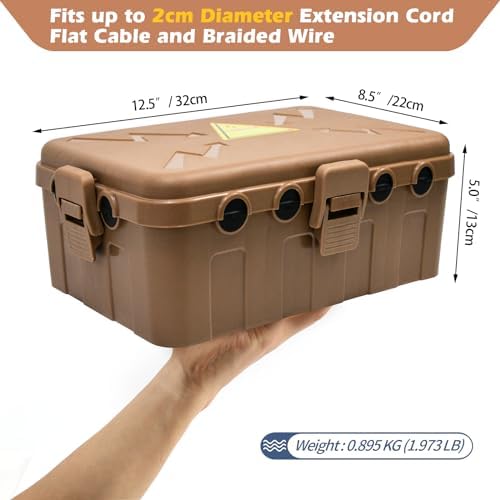 Hrensaw Large Outdoor Electrical Box(12.5x8.5x5inch),IP54 Waterproof Outdoor ...