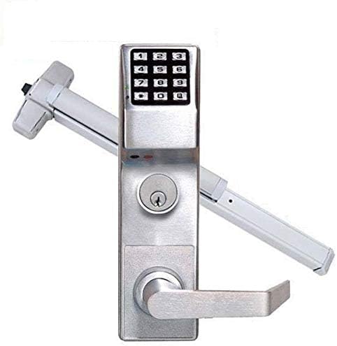 Kit Trilogy Digital Keypad Weather Resistant Digital Lock w/Panic Exit Bar M9...