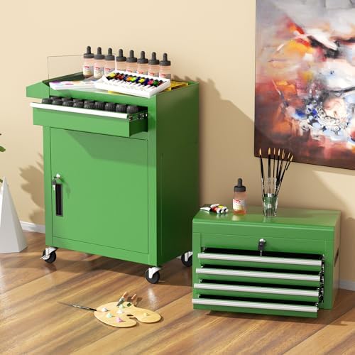 INTERGREAT Tool Chest Cabinet, 5-Drawer Rolling Tool Chest with Detachable To...