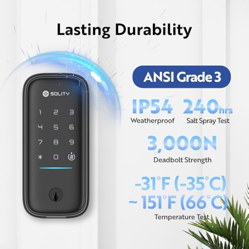 GT5K Smart Lock – Keyless Entry Door Lock with App, Keypad, and Mechanical Ke...