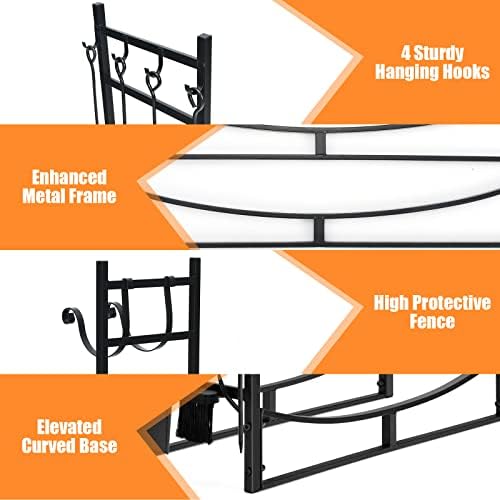 DORTALA 30" Firewood Rack for Outdoor/Indoor, Easy Set-up Fire Wood Rack...