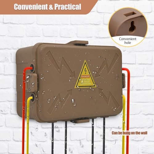 Hrensaw Large Outdoor Electrical Box(12.5x8.5x5inch),IP54 Waterproof Outdoor ...
