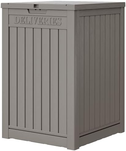 LHBGO Package Delivery Box for Outside, 48 Gallon Storage with Lockable Secur...