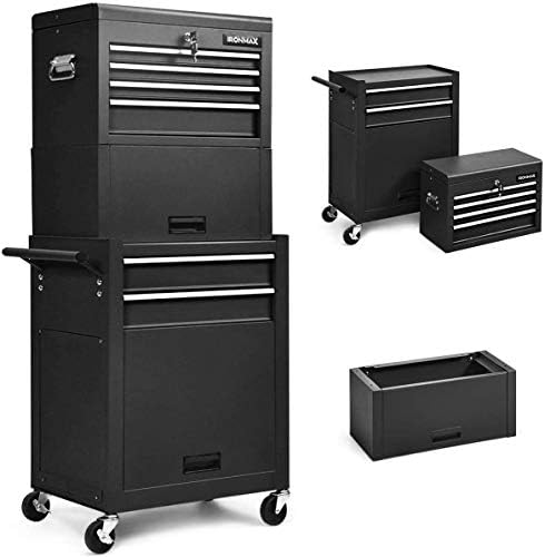 ARLIME 6-Drawer Rolling Tool Chest, Tool Storage Cabinet W/Sliding Drawers, D...