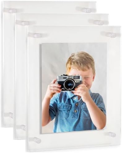 ArtToFrames 20x28 Inch Double Panel Floating Acrylic Picture Frame comes (3 P...