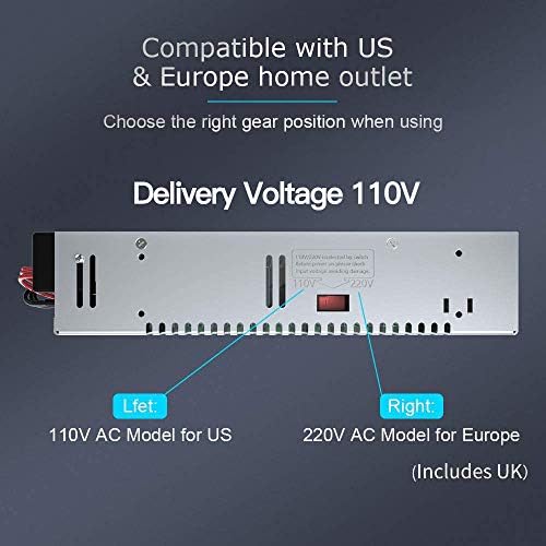 30A 360W 12V DC Power Supply, Universal Regulated Switching AC 110V/220V to D...
