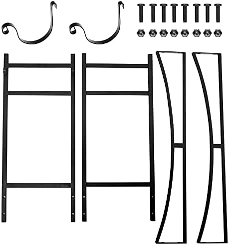 Goplus Firewood Rack Outdoor, 33” Metal Firewood Holder with Removable Kindli...