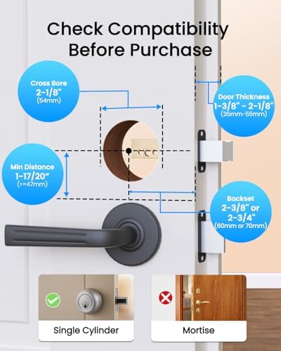 Smart Door Locks for Front Door Keyless Entry Fingerprint Door Lock