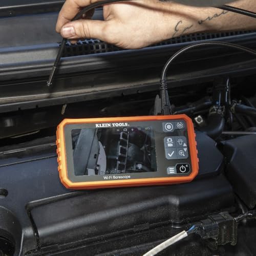 Klein Tools ET19 Wi-Fi Pro Borescope, 5.5 mm 9.8-Foot Armored Snake